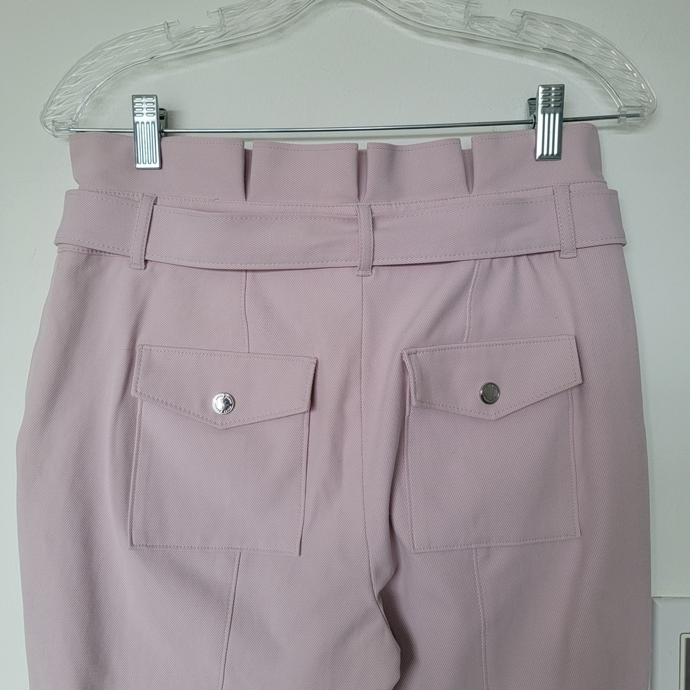 White House Black Market Women's Mauve Belted Trousers - Picture 9 of 11